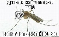 единственный у кого есть шанс воткнуть тебе этой ночью