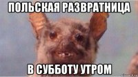 польская развратница в субботу утром