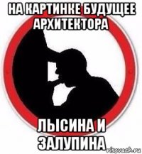 на картинке будущее архитектора лысина и залупина