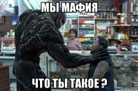 мы мафия что ты такое ?
