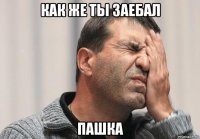 как же ты заебал пашка