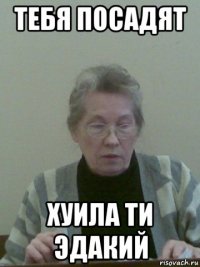 тебя посадят хуила ти эдакий