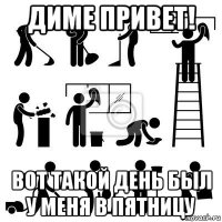диме привет! вот такой день был у меня в пятницу