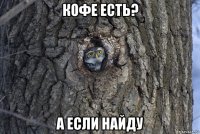кофе есть? а если найду