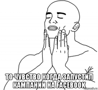  то чувство когда запустил кампании на facebook
