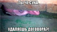 ты че сука, удаляешь договора?!