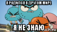 я родился в другом мире я не знаю