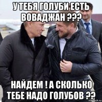 у тебя голуби есть воваджан ??? найдем ! а сколько тебе надо голубов ??