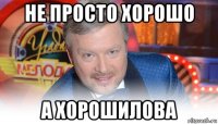 не просто хорошо а хорошилова