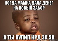 когда мамка дала денег на новый забор а ты купил нрд за 5к