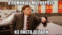 а помнишь мы корпус из листа делали