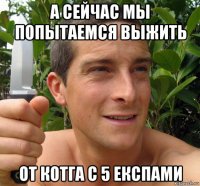 а сейчас мы попытаемся выжить от котга с 5 експами