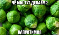 чё мы тут делаем? капустимся