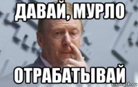давай, мурло отрабатывай