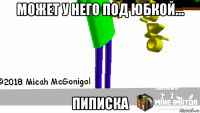 может у него под юбкой... пиписка