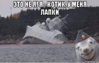 это не я! я - котик, у меня лапки 