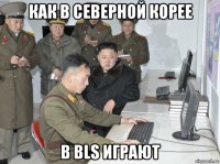 как в северной корее в bls играют