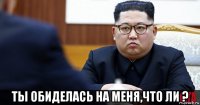  ты обиделась на меня,что ли ?