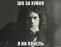 шо за хуйня я ни понель