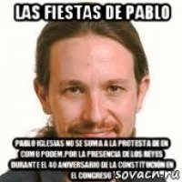 las fiestas de pablo pablo iglesias no se suma a la protesta de en comú podem,por la presencia de los reyes durante el 40 aniversario de la constitución en el congreso
