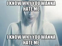 i know why you wanna hate me i know why you wanna hate me