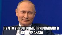  ну что укрожопые прискакали в европу? ахаха