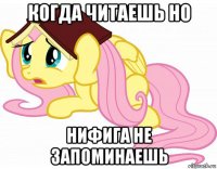когда читаешь но нифига не запоминаешь