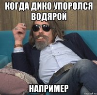 когда дико упоролся водярой например