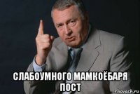  слабоумного мамкоёбаря пост