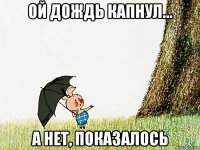 ой дождь капнул... а нет, показалось