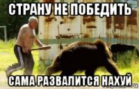 страну не победить сама развалится нахуй