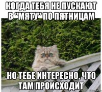 когда тебя не пускают в "мяту" по пятницам но тебе интересно, что там происходит