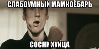 слабоумный мамкоёбарь сосни хуйца