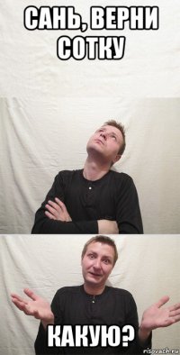 сань, верни сотку какую?