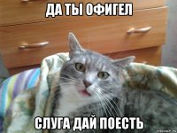 да ты офигел слуга дай поесть