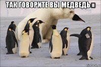 так говорите вы медведь？ 