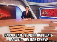  какую вам сегодня навешать лапшу. гуйру или суйру?