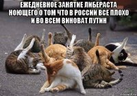ежедневное занятие либераста ноющего о том что в россии все плохо и во всем виноват путин 