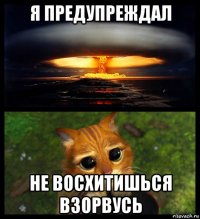 я предупреждал не восхитишься взорвусь