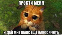 прости меня и дай мне шанс ещё накосячить