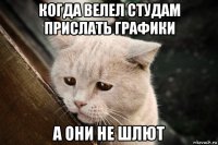 когда велел студам прислать графики а они не шлют
