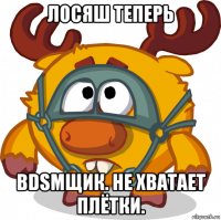 лосяш теперь bdsmщик. не хватает плётки.