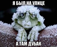 я был на улице а там дубак
