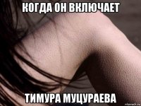 когда он включает тимура муцураева