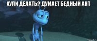 хули делать? думает бедный ант 