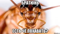 братюнь есть чё похавать?