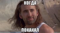 когда покакал