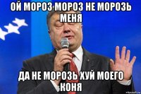 ой мороз мороз не морозь меня да не морозь хуй моего коня