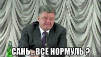  сань...всё нормуль ?