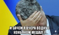  и зачем я вчера водку с коньяком мешал ?